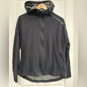 adidas Women’s Black Hooded Jacket Zip Up Hoodie